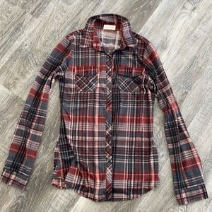 Urban girl, pink/red flannel